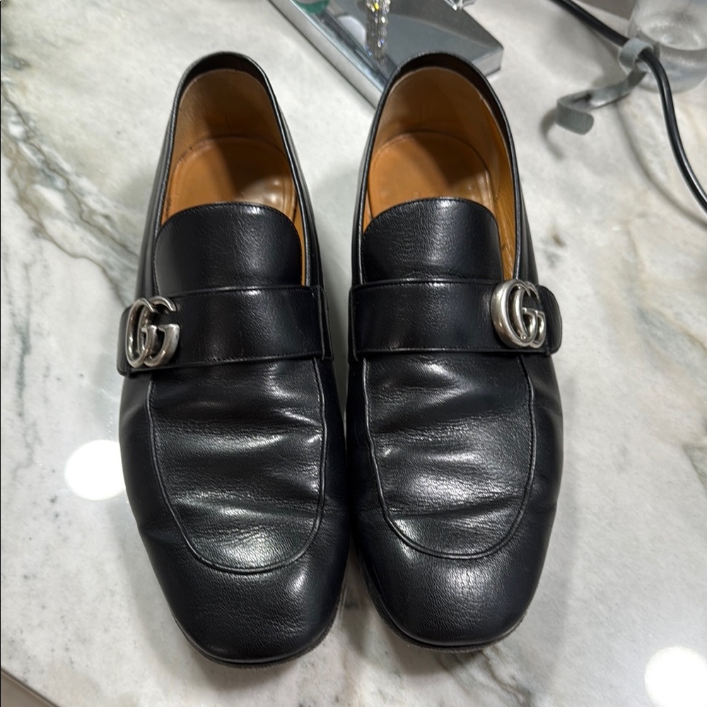 Gucci Black Loafers with Signature Design